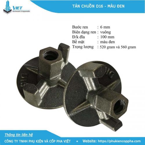 Bát chuồn D16 không xi mạ đường kính 100mm