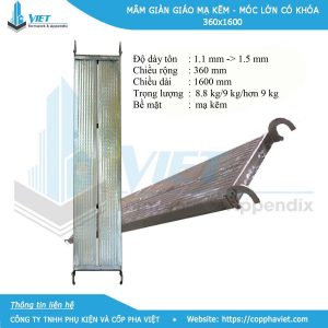 Mâm mạ kẽm móc lớn