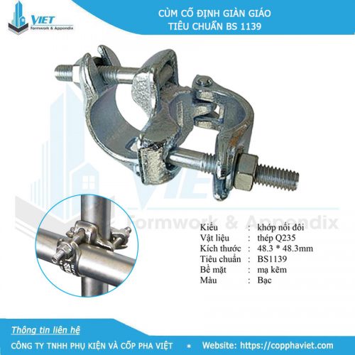 cùm cố định giàn giáo BS1139