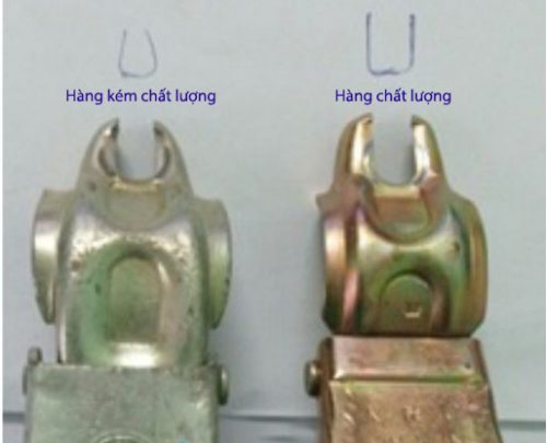 Hàng kém chất lượng: miệng khóa bị móp méo