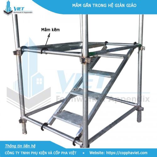 Mâm kẽm trong hệ giàn giáo nêm