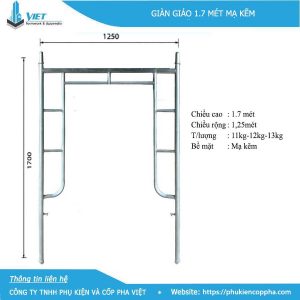 Chiều rộng của một khung giàn giáo là bao nhiêu