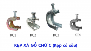 4 loại kẹp xà gồ chữ C